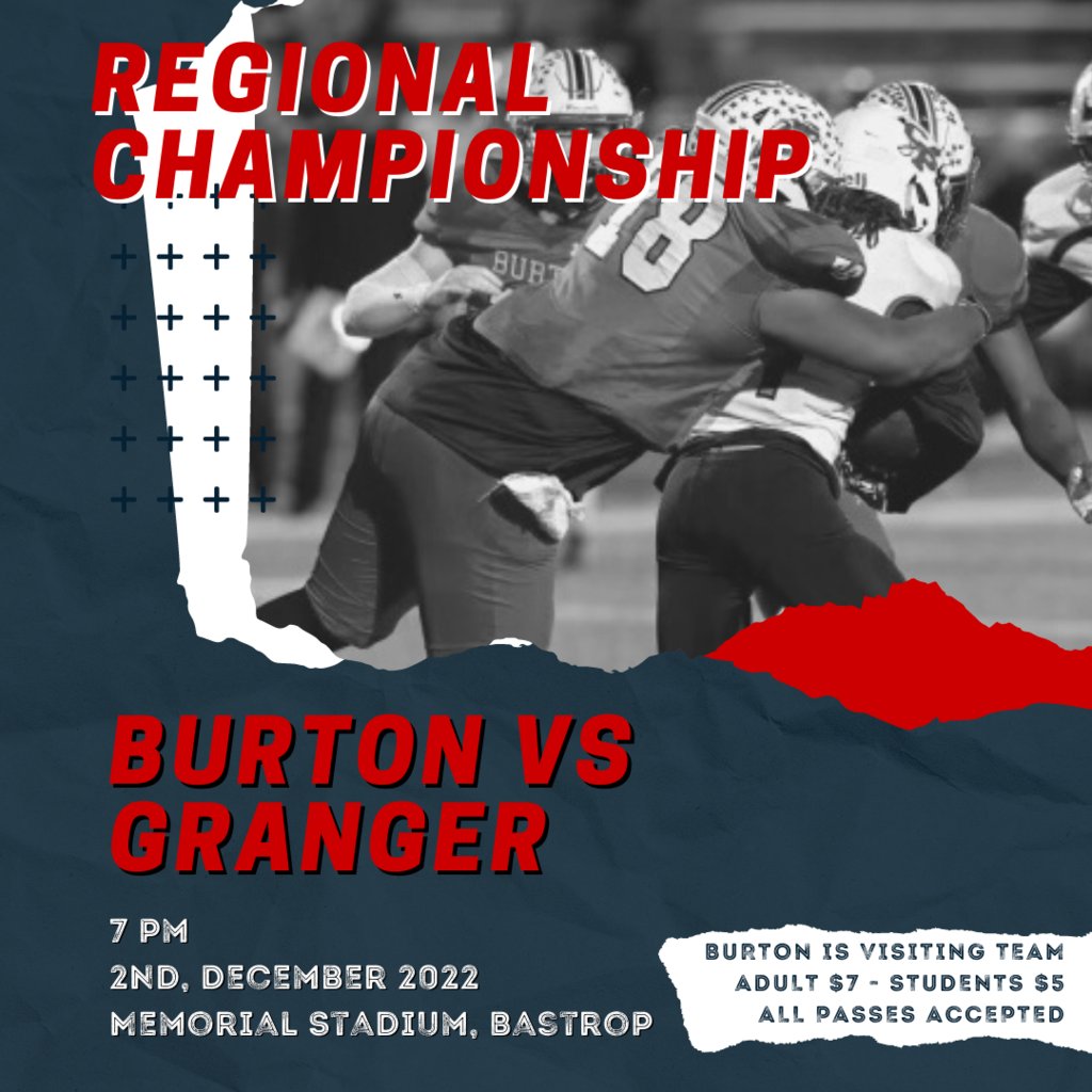BurtonIsd's tweet photo. Regional Championship https://t.co/AQiqvPYvgF
