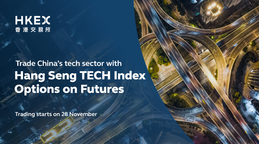 HKEXGroup's tweet photo. Hang Seng TECH Index Options on Futures (#OOFs) started trading in #HK today! This new member of HKEX’s extensive Hang Seng TECH Index product suite provides international investors with a new risk management tool to manage their China #tech exposure. More:https://t.co/JwPh0BIYt7 https://t.co/bCcG8LB7OF