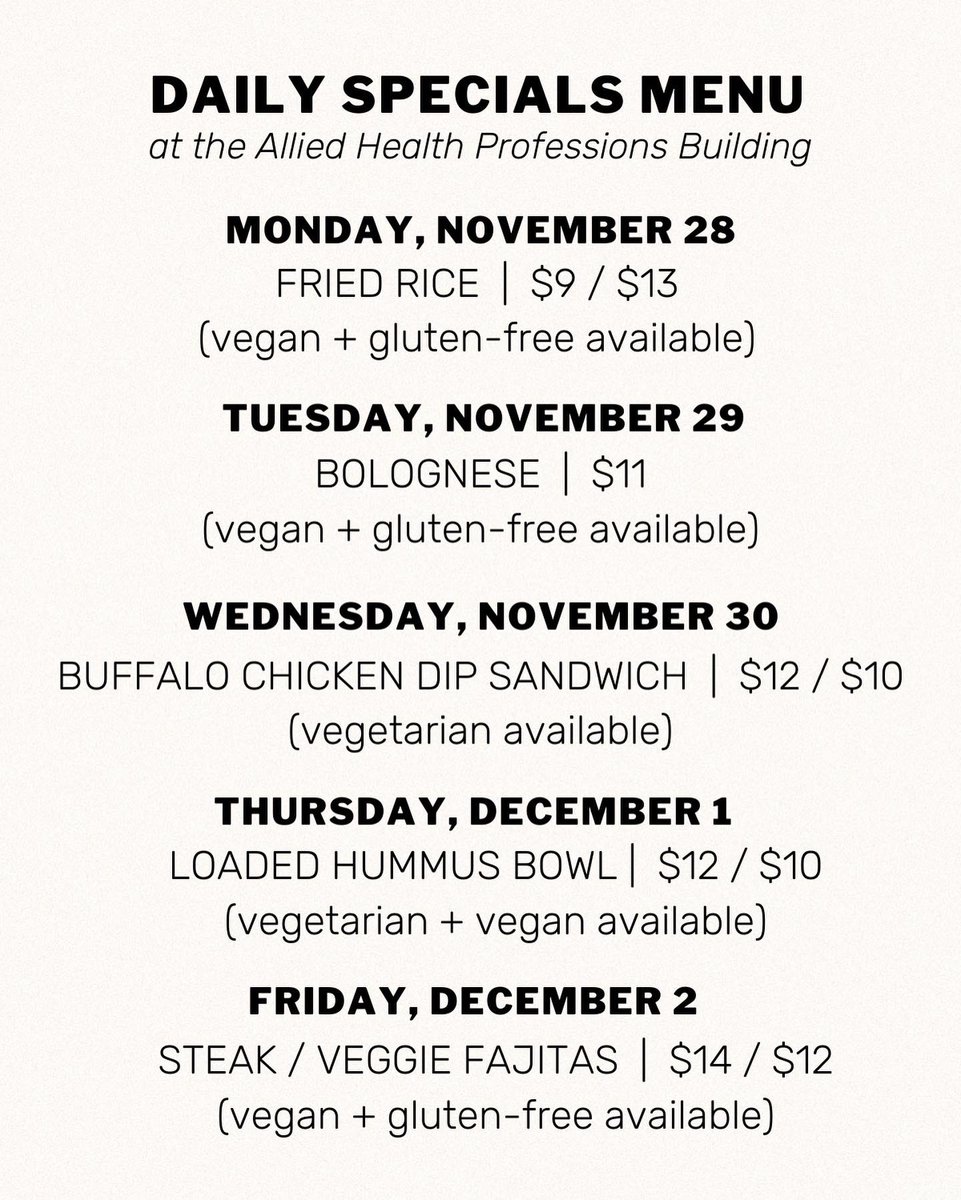 freshgatherings's tweet photo. Gearing up for another week of lunch specials at both our locations. Come check them out - lunch is served from 11am-1:30pm. https://t.co/rq4jBgCeDH