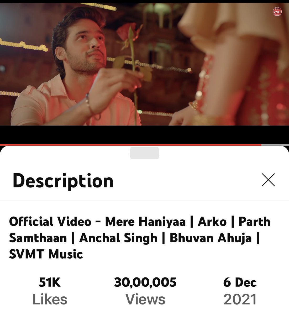 ParthianIndu's tweet photo. #parthSamthaan
#MereHaniyaa
3 M Views🥳🥳🥳
https://t.co/3DpNNMxLf6 https://t.co/Ssyt9DEybe