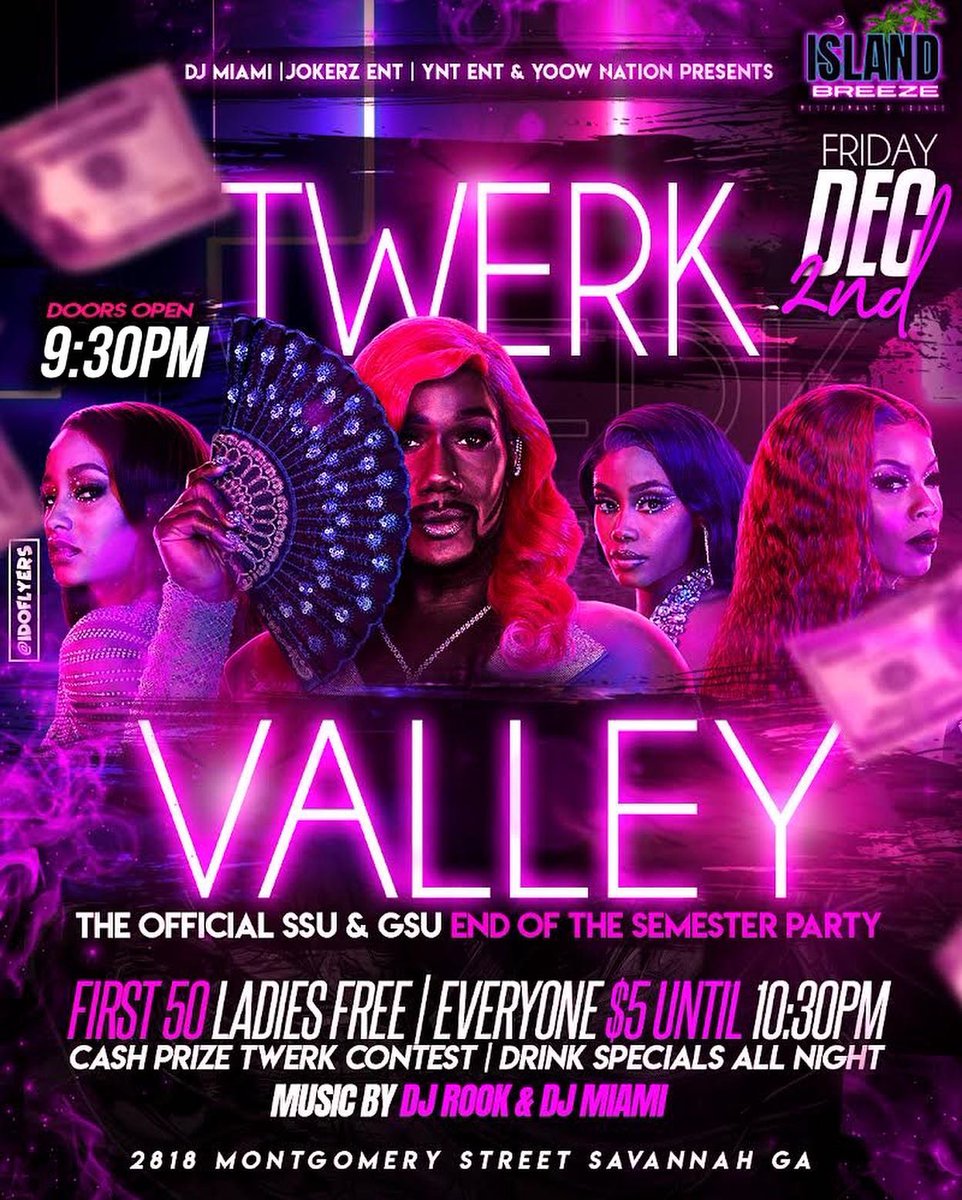 JokerzEnt's tweet photo. THE OFFICIAL END OF THE SEMESTER PARTY LINE UP 😈🔥

TURN UP WITH THE STARZ🌟🔥

FRIDAY: TWERK VALLEY 🍑

SATURDAY: BMF: BIG MUTHAF****** FINALE 🔥🍾 

ONE LIT ASS WEEKEND 🥳

TICKET LINK IN BIO 🎟

#SouthernNotState #GSU #GSU26 #GSU25 #GSU24 #GSU23 #GSU22 https://t.co/uqODvYPiys