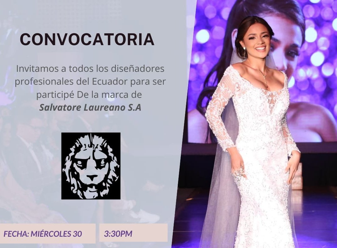 AmandyMacedo_RT's tweet photo. #convocatoria
Nuevos diseรฑadores
#casamoda
#SalvatoreLaureno
Ecuador guayaquiil https://t.co/egJk4ulLhK
