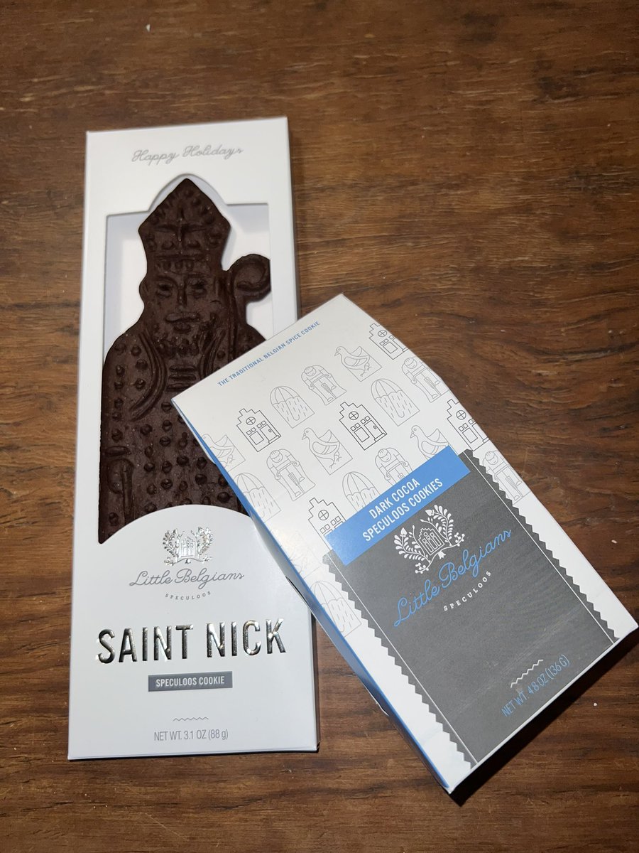 Just in time for the Holidays, new Dark Cocoa Speculoos Spice cookie, available in our signature 10 inch Saint Nick and 16ct Gable!