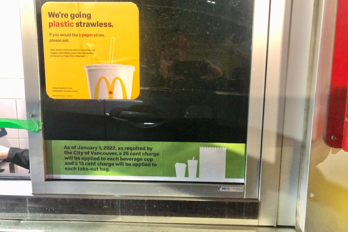Why do we still have a $0.25 cup fee?!

It's one of the worst <a href="/CityofVancouver/">City of Vancouver</a> policies rolled out by our former municipal gov't. A massive cash grab for <a href="/Starbucks/">Starbucks</a>, <a href="/TimHortons/">Tim Hortons</a> &amp; <a href="/McDonalds/">McDonald's</a> and no change in behaviour.