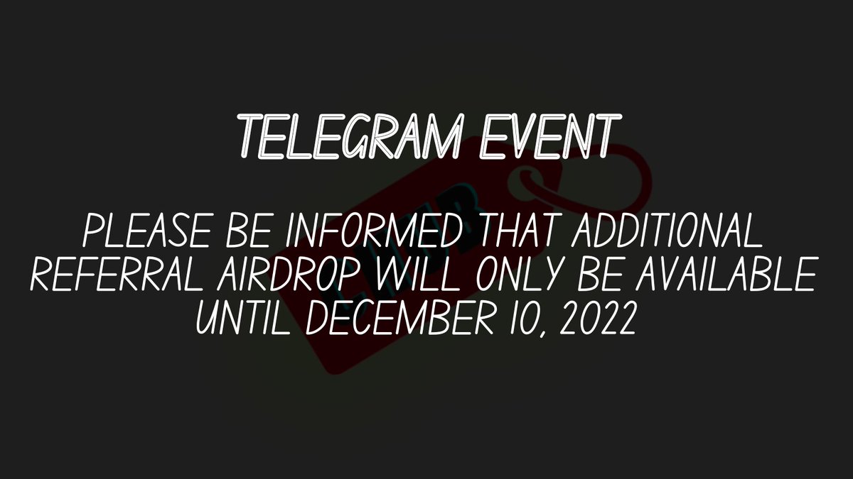 $CHUB airdrop

Please be informed that additional referral airdrop will stop on December 10, 2022.

Have a referral and maximize your airdrop!

#CHUB #XRP #XRPL #CouHUB
