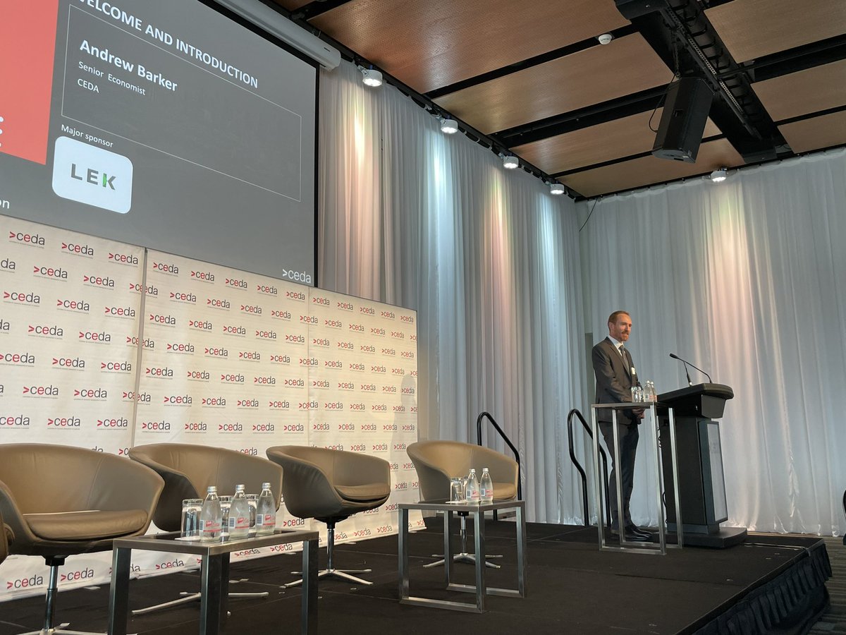 clint_obrie's tweet photo. Our Senior Economist Andrew Barker kicking us off for today’s discussion on the role of education in creating an innovation nation @ceda_news https://t.co/0FEi1mNrkG