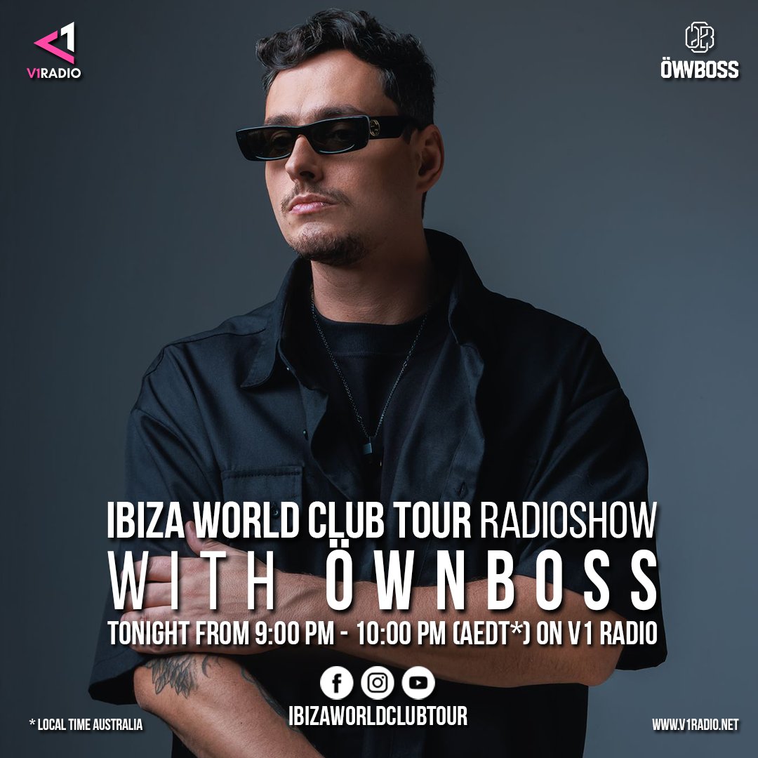 Tonight at 9PM AEDT <a href="/IbizaWorldTour/">IbizaWorldClubTour</a> w/ <a href="/ownbossmusic/">Öwnboss</a> on V1 RADIO. Tune in at 👉🏻v1radio.net

We ❤️🏠🎶 Melbourne's #1 Dance Radio Station! 🙌🏻

#V1RADIO #DanceMusic #EDM #HouseMusic #IbizaWorldClubTour #DeepHouseMusic #Melbourne #Australia #Aus #LoudAndProud 🏳️‍🌈🐨🇦🇨