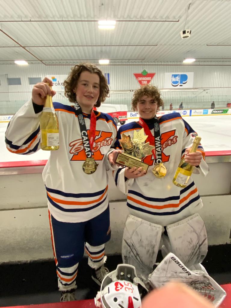 ChrystalZat's tweet image. To think 4 years ago today @ZandersPodcast was in the hospital.  Today he was on the ice doing what he loves, and winning gold! What an amazing group of young men. They all played the heart out!  Congratulations my boy, and happy heart anniversary.
