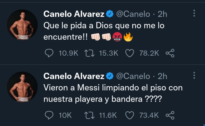 lcastillot's tweet photo. Qué vergüenza @Canelo amenazando a Messi. 
#México #Argentina #Qatar2022 https://t.co/V1ubsOWn4U