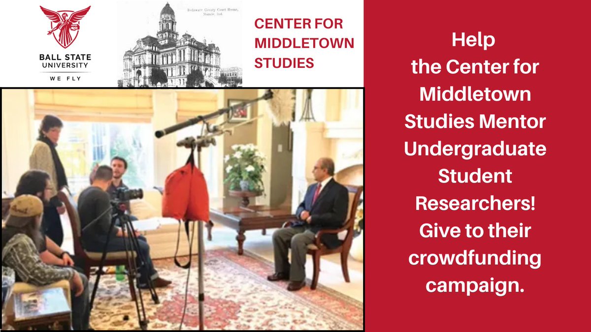 Paid internships help students prepare for the future without sacrificing financial stability. #ballstatehist supports the Center for Middletown Studies' goal to raise $3000 for two undergraduate digital/archival/community internships. Please donate today: crowdfunding.bsu.edu/project/34580