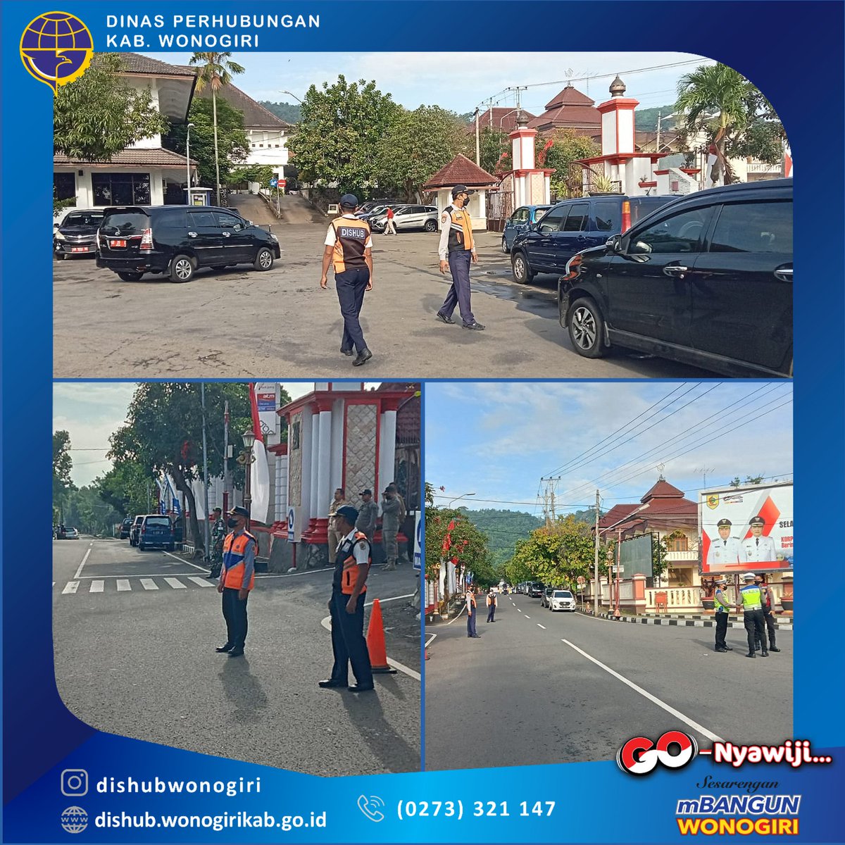 Giat PAM Apel Gelar Pasukan dan Deklarasi Damai dalam Rangka Pengamanan Pemilihan Kepala Desa Serentak Tahap I di Pendopo Rumah Dinas Bupati Wonogiri. (28/11)