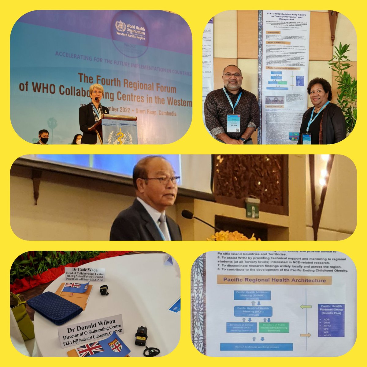 Fiji Institute of Pacific Health Research (@healthfiji) on Twitter photo The 4th <a href="/WHOWPRO/">World Health Organization (WHO) Western Pacific</a> Regional Forum of #WHOCCs is underway
<a href="/CPONDPacific1/">C-POND</a>, #WHOCC under #FIPHR is represented by its Director <a href="/DonaldWilsonFJ/">Donald Wilson</a> & #Head <a href="/waqa_gade/">Gade Waqa</a> in #SiemReap to discuss #AcceleratedImplementation #TowardstheHealthiest & #SafestRegion <a href="/FNUFiji/">Fiji National University</a> #Impactful The 4th <a href="/WHOWPRO/">World Health Organization (WHO) Western Pacific</a> Regional Forum of #WHOCCs is underway
<a href="/CPONDPacific1/">C-POND</a>, #WHOCC under #FIPHR is represented by its Director <a href="/DonaldWilsonFJ/">Donald Wilson</a> & #Head <a href="/waqa_gade/">Gade Waqa</a> in #SiemReap to discuss #AcceleratedImplementation #TowardstheHealthiest & #SafestRegion <a href="/FNUFiji/">Fiji National University</a> #Impactful