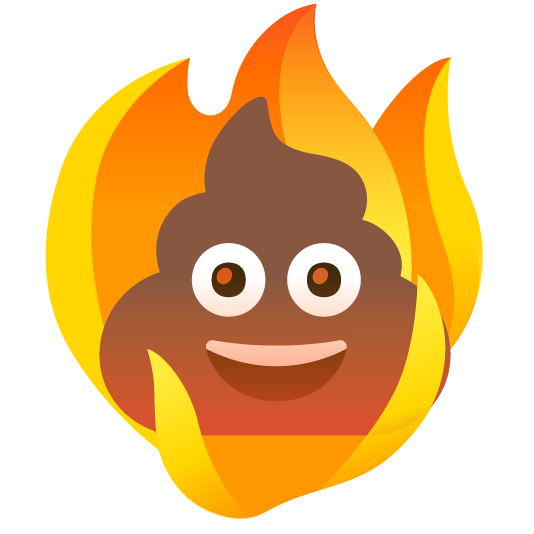 Fire Poop Emoji