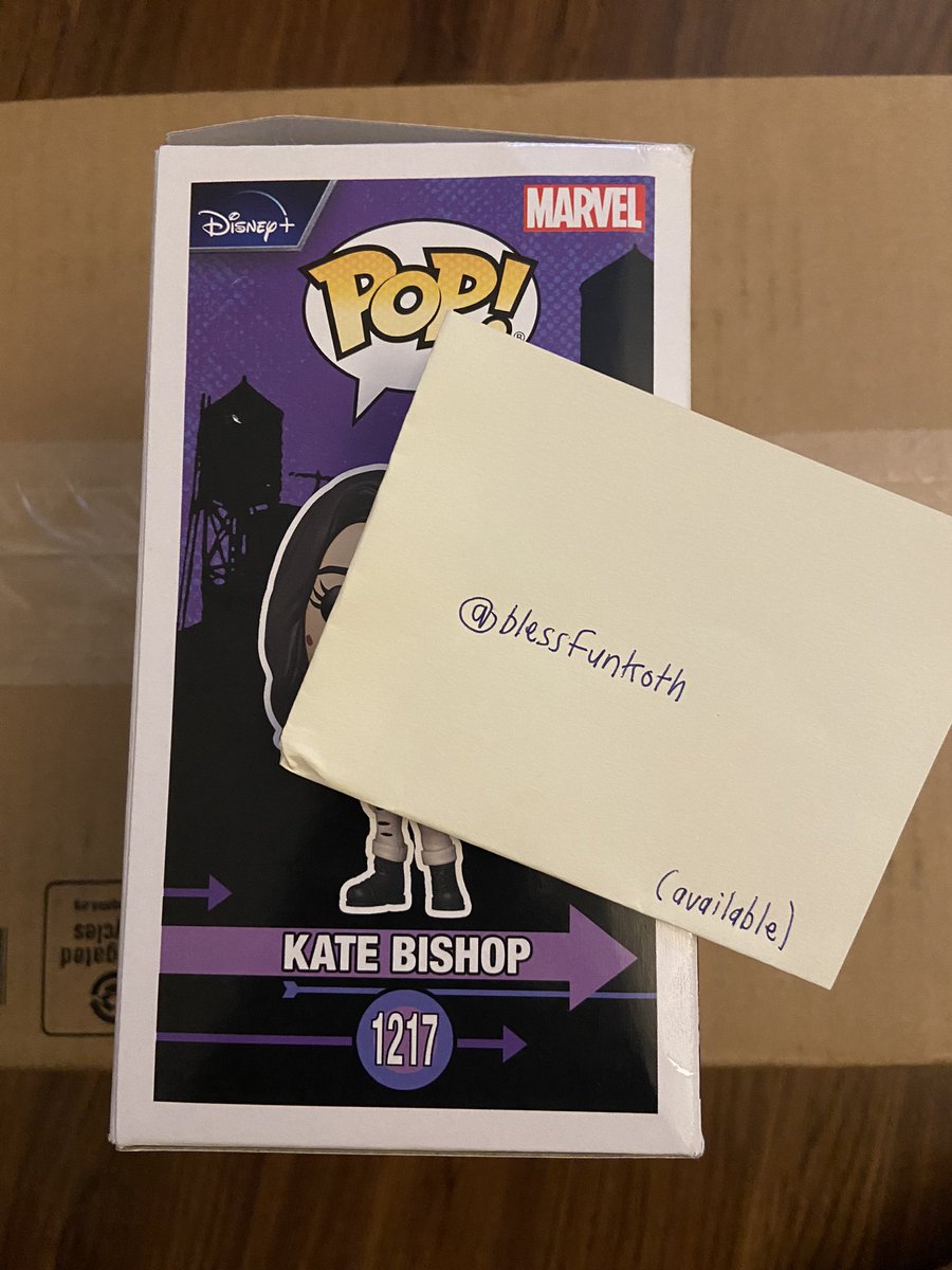 blessfunkoth's tweet photo. *พร้อมส่ง*

📍Funko Pop  : Kate Bishop 1217 (Hawkeye)

📍600 baht , รวมส่ง (+ มีตำหนิตรงกล่องด้านบนไม่มากค่ะ)

📍more information please dm

#blessfunkothavailable #ตลาดนัดมาร์เวล #ตลาดนัดfunkopop #ส่งต่อfunko #funkopopth #funkopops #marvelfunko https://t.co/XNzzRhJ0hU