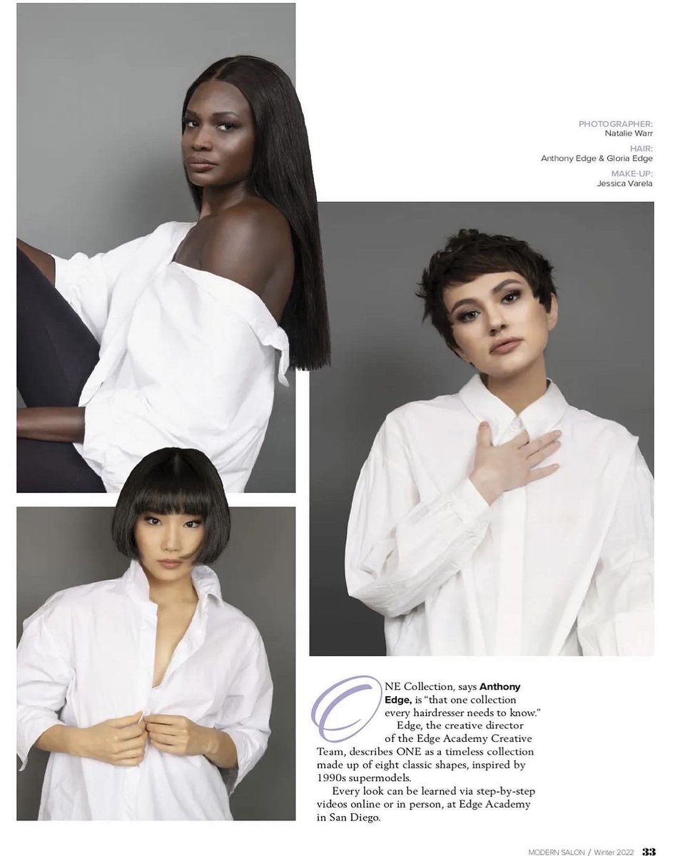 AnthonyEdge74's tweet photo. HOT OFF THE PRESS: 

Thank you to the number 1 hair industry magazine in America @modernsalon for featuring us 

We have a 2-page spread in the Christmas edition 

Cut all 8 looks on our 2-day Haircutting Boot Camp Class in February, May, July or September
https://t.co/h1r57yT5kw https://t.co/bB5oR1qzp7