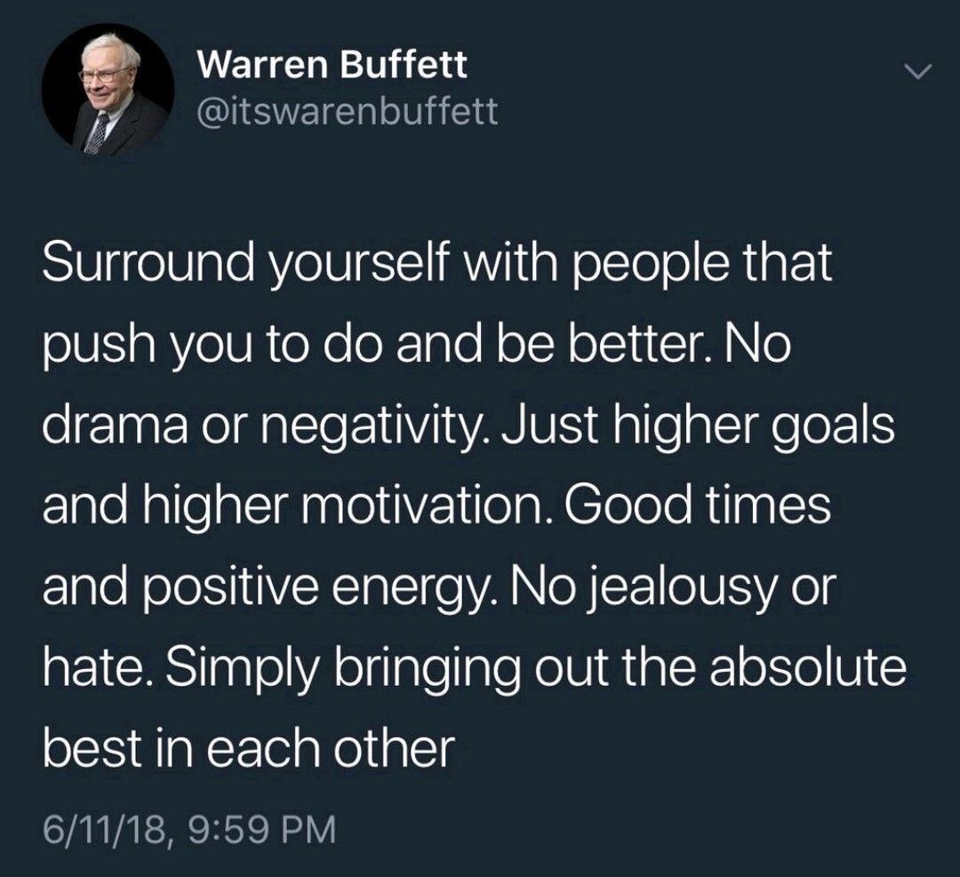 galeanTV's tweet photo. Let’s have an awesome week!  Thanks for the encouragement #WarrenBuffet #NoDrama #NoNegativity #HighGoals #HigherMotivation https://t.co/bgzPgSAwpZ