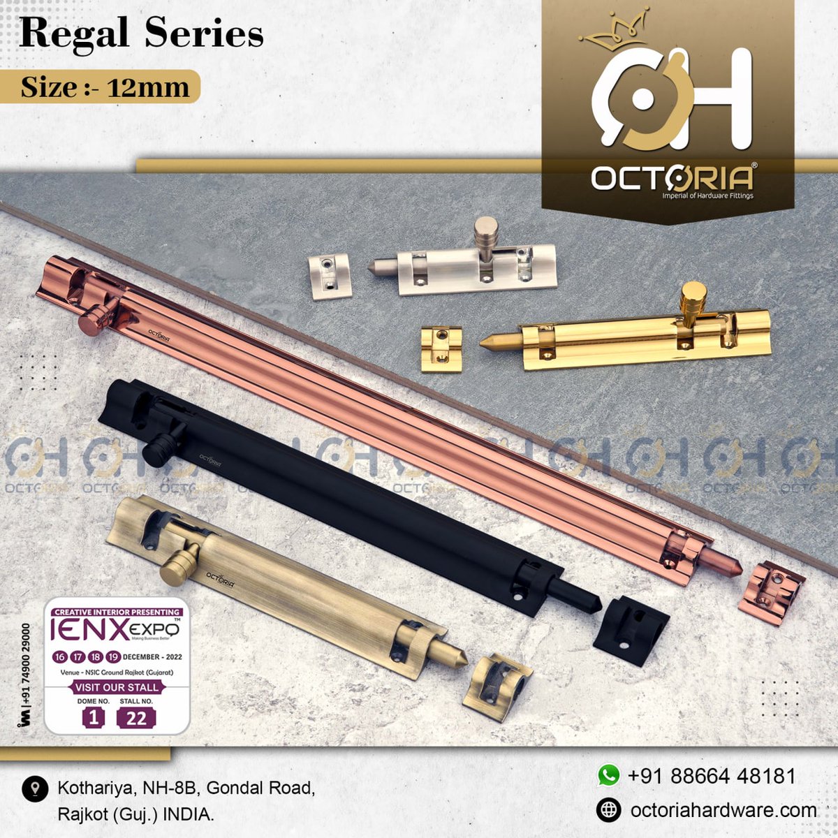 ibais_hardware's tweet photo. OCTORIA SALES CORPORATION (RAJKOT)
For enquiry via WhatsApp click:
https://t.co/Bbt67qnvXP
Mr. Ajay Patel - 88 66 44 81 81
#hookhardware #premiumhook #towerbolt #hardwaremanufacturer #doorfittings #concealhandle #doorhandle
#cabinethandle #handlehardware
.
@IBAISMEDIA https://t.co/bvQW9m7R9m