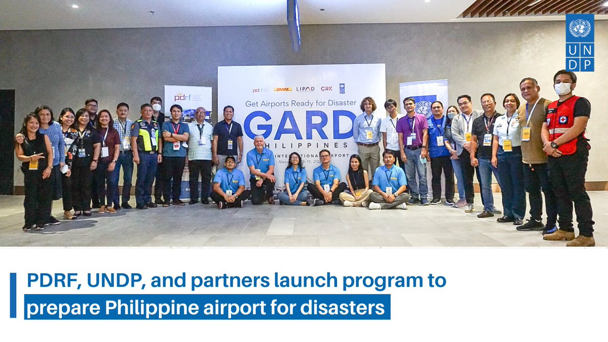 .<a href="/UNDPPH/">UNDP Philippines 🇵🇭</a> in 🤝 <a href="/ThePDRF/">Philippine Disaster Resilience Foundation</a> <a href="/DHLGlobal/">DHL Group</a> launched the Get Airports Ready for Disaster (GARD) Workshop at the Clark International Airport🇵🇭 last 9 November to strengthen the capacity of Philippine airports✈️ and its personnel in dealing with disasters🌀
READ👉bit.ly/3V3wdXJ