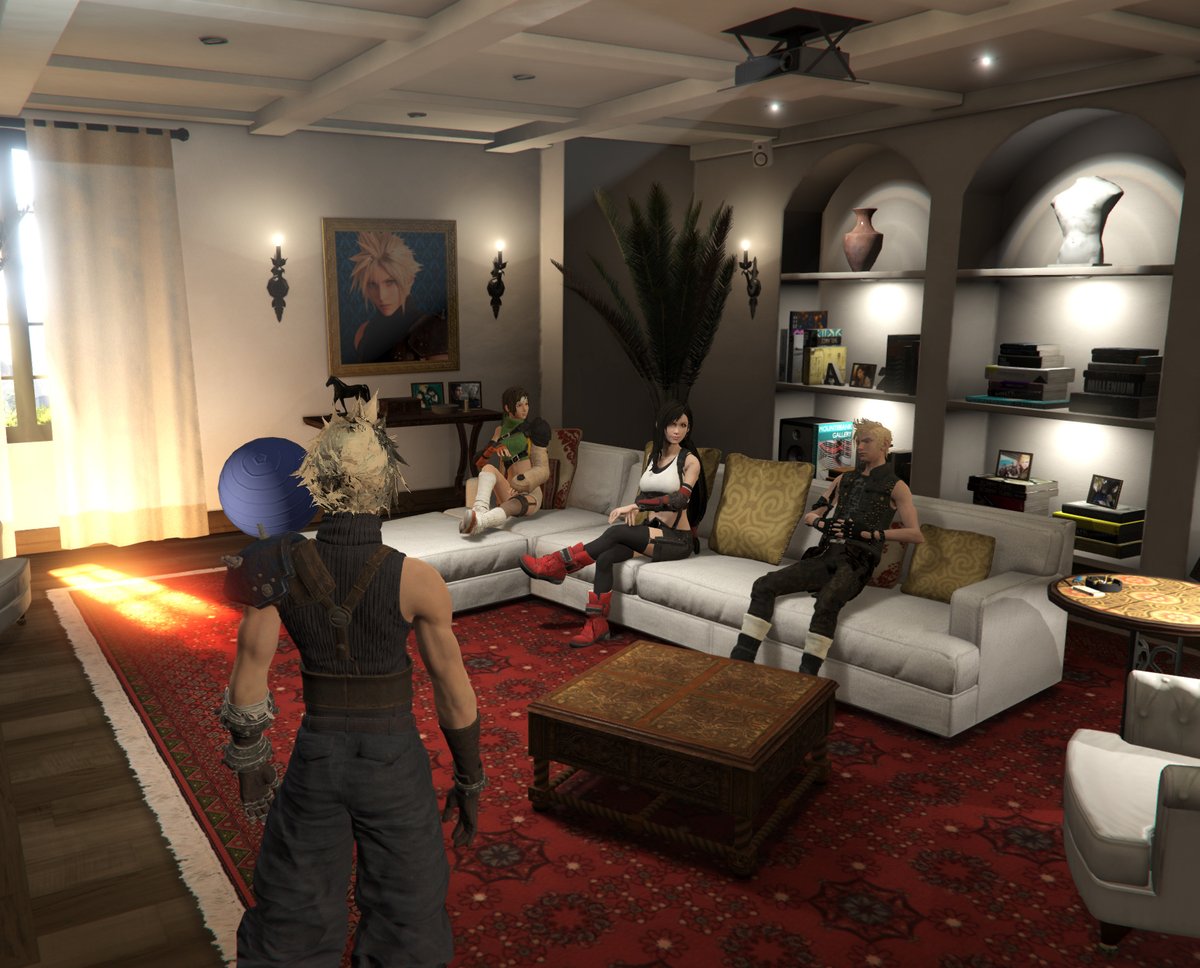 The family just chilling. 😙