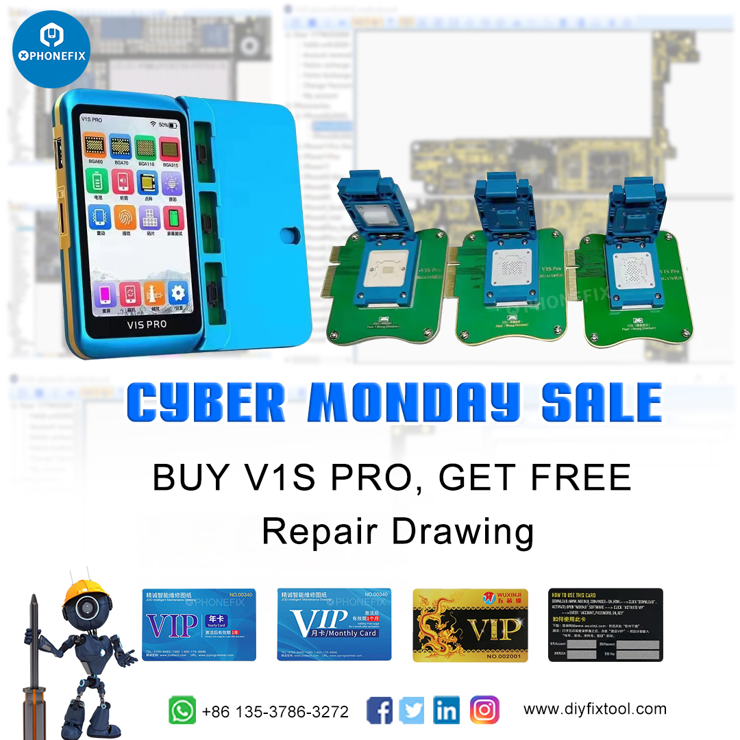 Phoebe94572967's tweet image. As Black Friday, and Cyber Monday arrival, more new #mobilephonetools are released for sale!
Buy V1S Pro and get free #repair drawing.
Learn to find. Fix sell phones this festive season 
diyfixtool.com

Grab FAST!
Whatsapp: +86 135-3786-3272