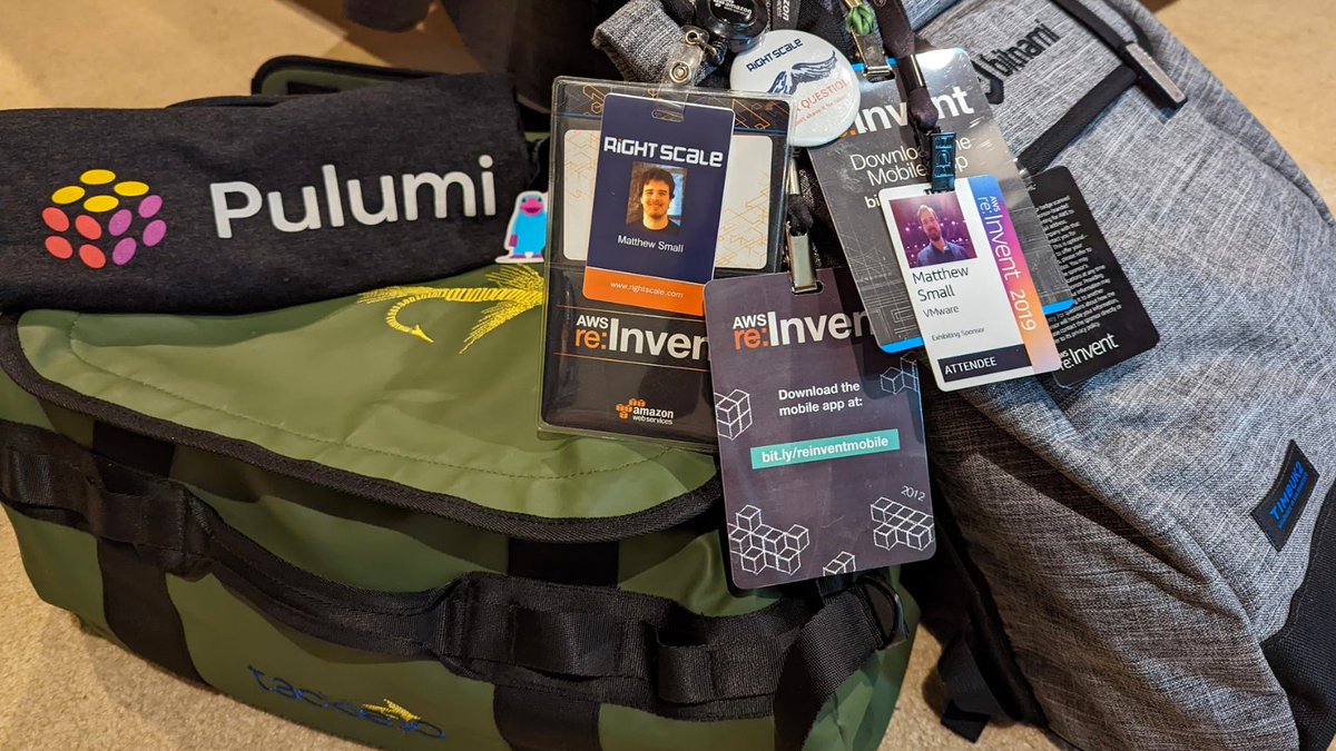 Ready for re:Invent!  Since inception, this show has been a welcomed opportunity to reconnect with cloud friends, meet customers face to face, and come up with crazy cloud ideas.  I look forward to seeing you at <a href="/PulumiCorp/">Pulumi</a> Booth 739 or a Happy Hour!