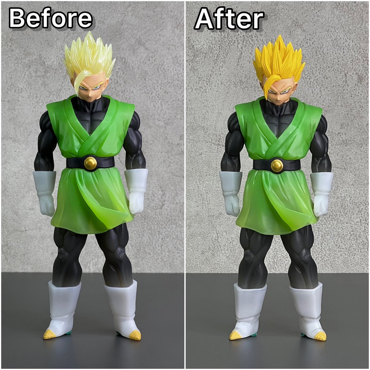 プチリペイントしました😊 ・髪の毛を筆でカラー変更 ・顔周りを