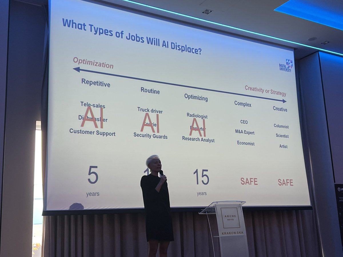 MiPS1608's tweet photo. Fantastic to listen to @JowaJowita of Digital University about the future excitement. People are not meant for repetitive tasks, we are thinkers. True true #ELF #ElearningFusion https://t.co/i2fSPwBgDl