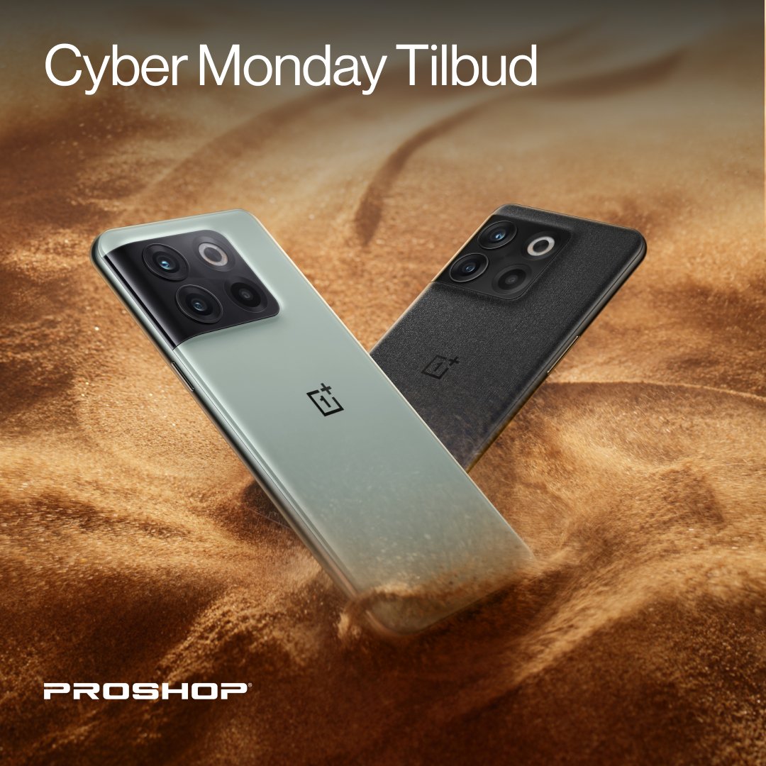 OnePlus_DK's tweet image. De skarpe tilbud fortsætter på Cyber Monday! 

I dag kan du få OnePlus 10T 5G fra kun 4.499,- (spar op til 18%) hos Proshop 🚀 Find tilbuddet lige her: tinyurl.com/yp94wh78 

#CyberMonday #OnePlusDK