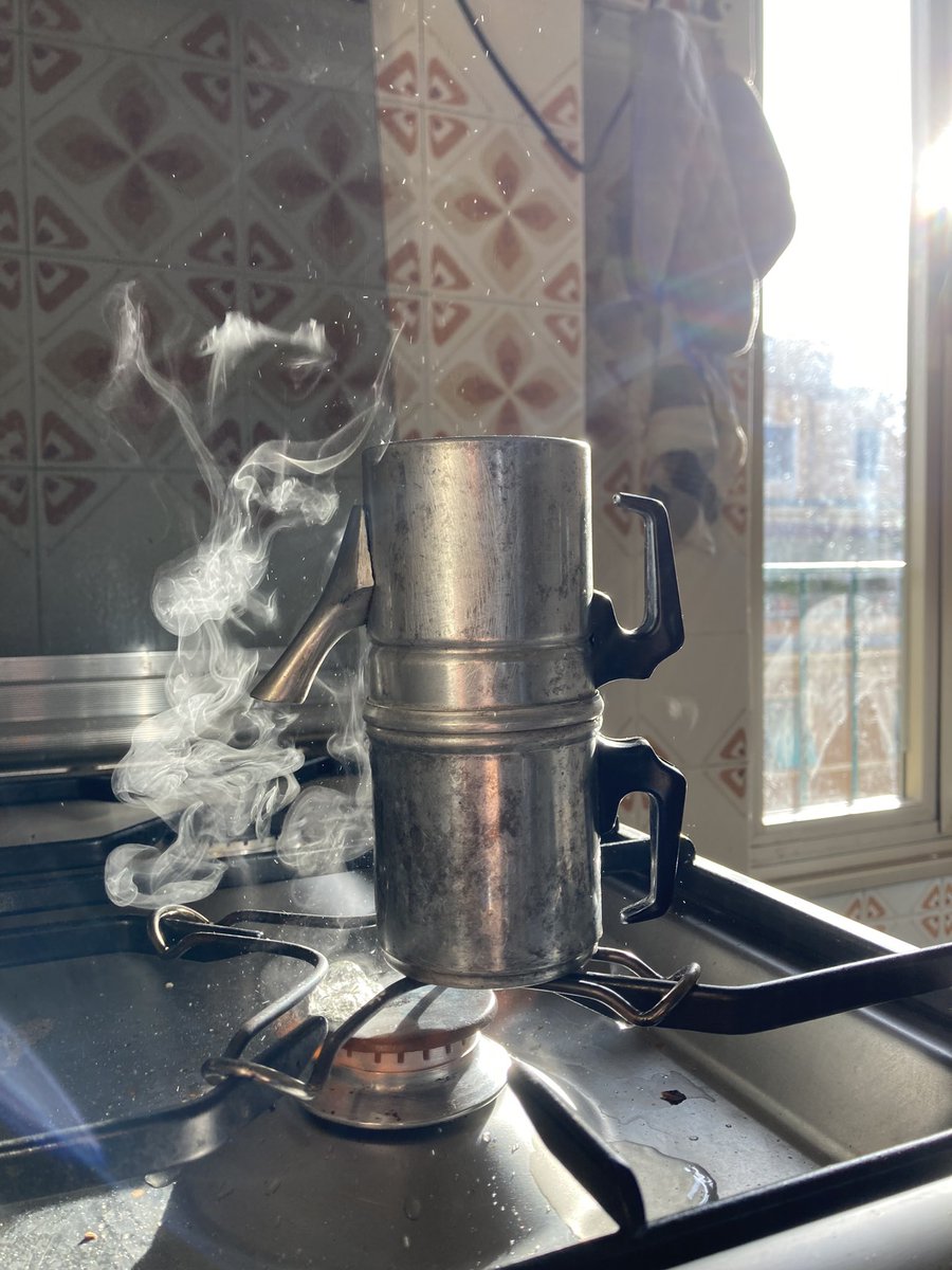 CenapRoma's tweet photo. Starting the week with freshly roasted #coffee from #Castroni. Among different methods of making coffee, I prefer mostly the #Naples style with #caffettieranapoletana, Neapolitan flip coffee pot #cuccumella https://t.co/jG1eobHScB