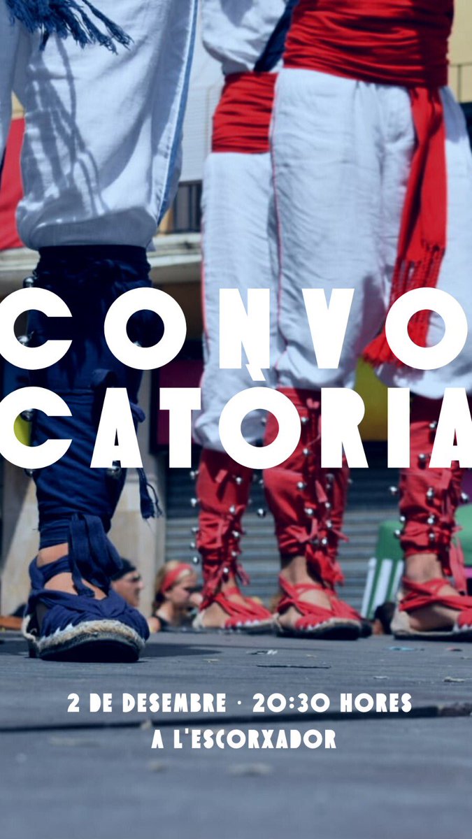 🆕Convocatòria del Ball de <a href="/PanderosVila/">panderosvilafranca</a> 

🧐Es busquen 2 nois i 1 noia majors de 18 anys per incorporar-se al ball.

📆Divendres 2 de desembre
⏰20.30h
📍L'Escorxador (c/ Escorxador, 19-21).

<a href="/fmvilafranca/">Festa Major de Vilafranca</a>