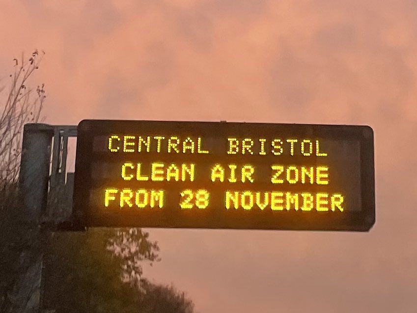 It’s finally here. #Bristol has a #CAZ. Hope this improves #airquality where I live and work, and makes my #cyclecommute safer with less automobile congestion.