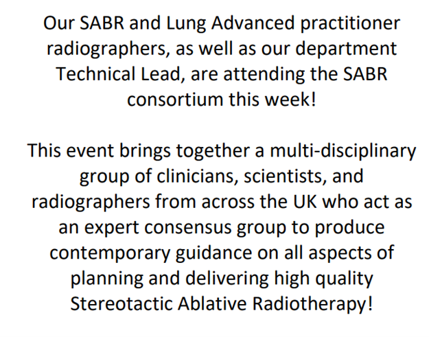 UHSradiotherapy's tweet photo. #UKSABR22 #UHSRT #UHSFT https://t.co/haOWA9u4jb