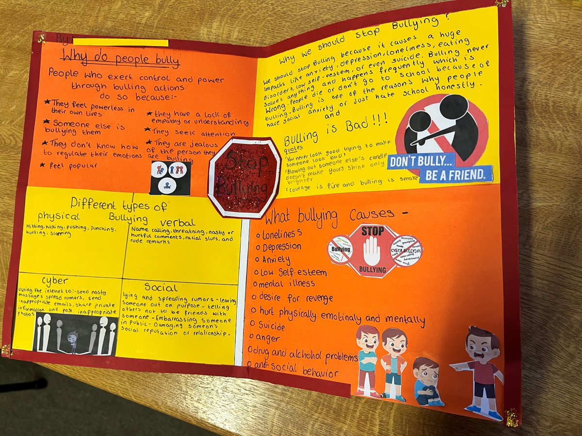 This is the winning #Antibullying poster created by a Year 8 student. A very informative and creative worthy winner that kicked off part of our year round Anti-Bullying campaign at Barking Abbey School. <a href="/AntiBullyingPro/">Anti-Bullying Pro (from charity The Diana Award)</a>
