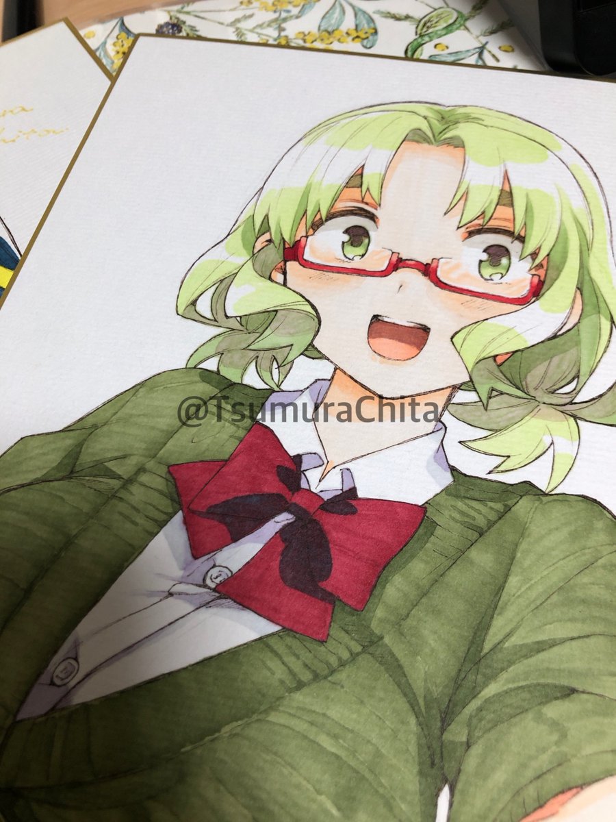 「大サイズ色紙『朝起きたら女の子になっていた男子高校生たちの話』鈴木 | CHIT」|つむらちた🐼FANBOXのイラスト