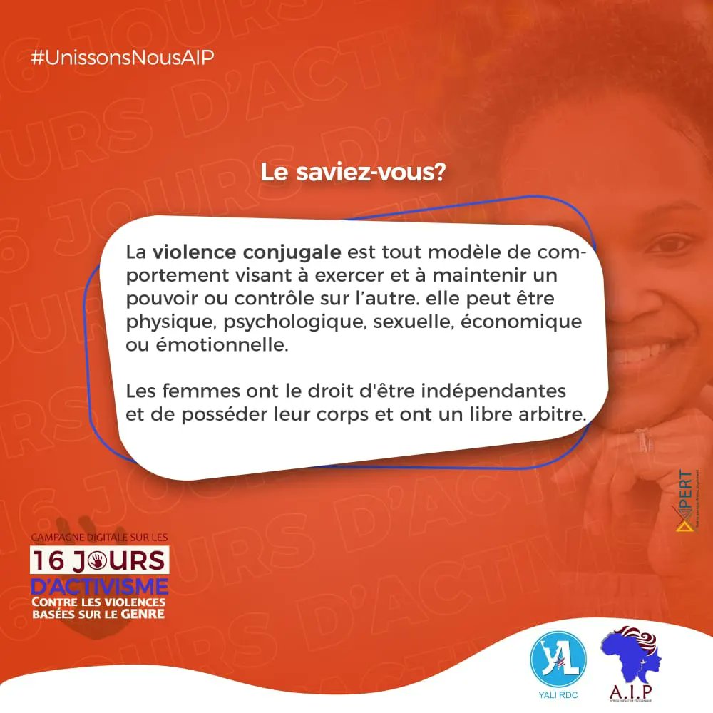 AfricaInitiatiP's tweet photo. Que savez-vous sur la violence conjugale ?
Day4 Orangez le monde 🧡🍊
@AfricaInitiatiP @YaliRDC @UNFPARDC https://t.co/We7PuLD45X