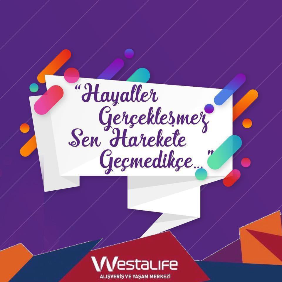 Günün sözü;🌈
“Hayaller gerçekleşmez sen harekete geçmedikçe…”

Hayallerinizin gerçekleştiği mutlu bir hafta olsun😊

#westalifeavm #mutluhaftalar #pazartesi
