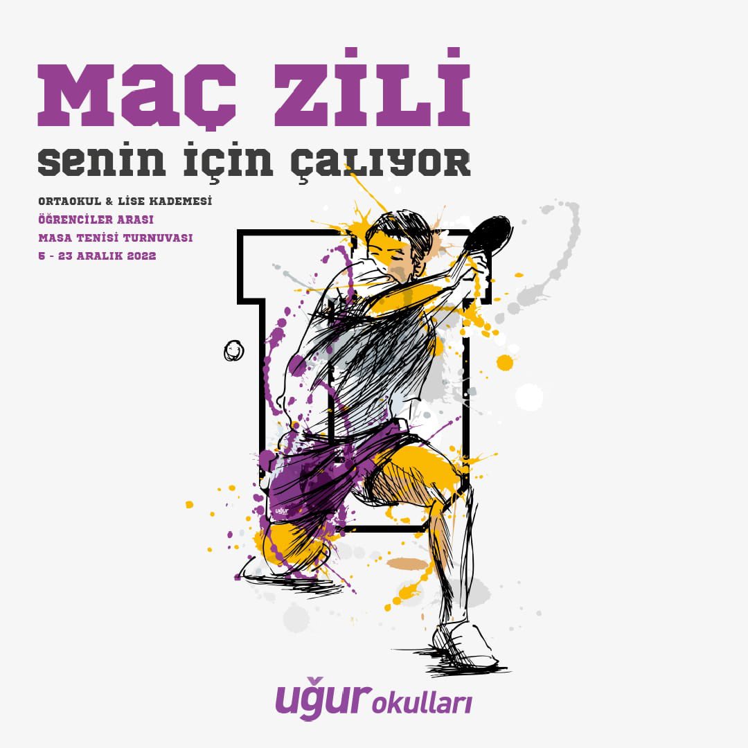 Maç Zili Öğrencilerimiz İçin Çalıyor. 

🏓🏓🏓🏓
🥇🥈🥉🏆

Öğrencilerimizin öğle aralarında keyifli maçlar yapacağı,  
Ortaokul ve Lise Kademesi öğrenciler arası masa tenisi turnuvamız başlıyor.
<a href="/UgurOkullari/">Uğur Okulları</a> 
#UğurdaAktifYaşam