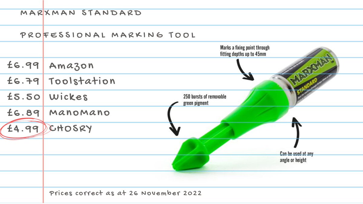 Looking for a Christmas stocking filler?

Get the Marxman Standard Professional Marking Tool.

Currently on sale at just £4.99. That's a discount of over 40% compared to other high street and online retailers!

Find our more here:
chosry.com/shop/ols/produ…