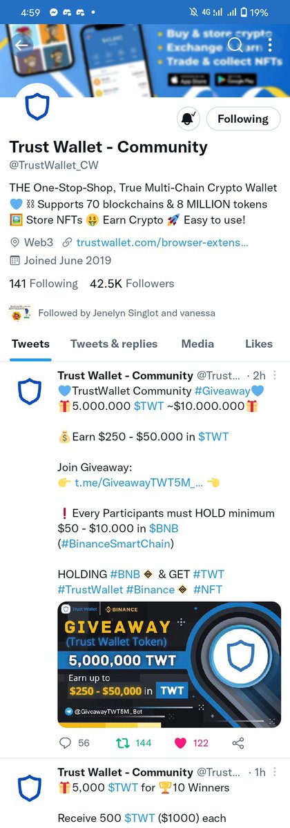 elley0130's tweet photo. @TrustWallet_CW 0xd61089183679DfF58D6Ad6E232F13Bf552E59D7E

@elley0130 
@Romarjerhazrem1 
@CharleneTripoli https://t.co/wP4rFtWGoj