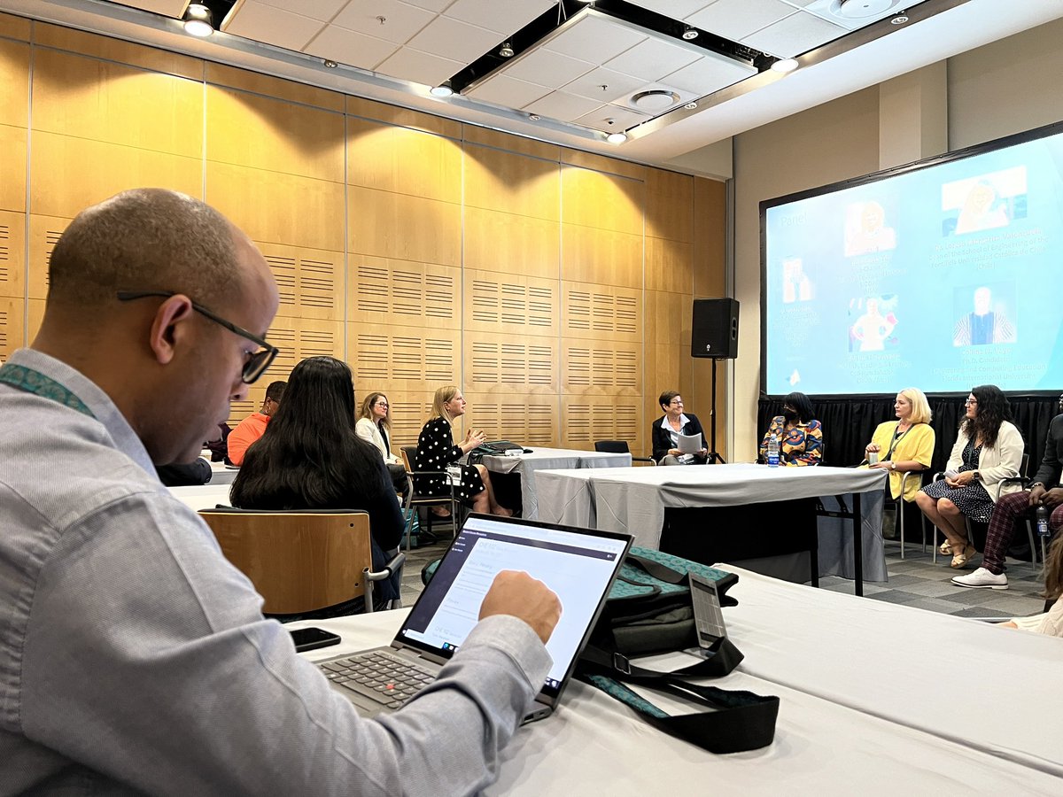 GymamaS's tweet photo. #ThinkBigDiversity Exciting panel discussion at #WEEF #GEDC on advancing DEI through collaboration through academia and industry. #STEM #ODU #GRISE https://t.co/tyku5Df9GU