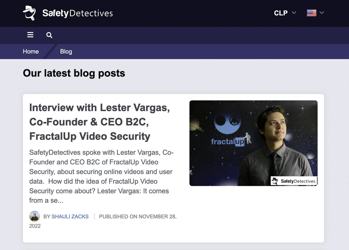 FractalUp's tweet photo. @FractalUp is on SafetyDetectives' cover page today! 🚀🥇 @safetydet 

SafetyDetectives is a publishing group of cybersecurity experts, privacy researchers, and technical product reviewers that has interviewed our Co-Founder @LesterPhilipp

Interview: https://t.co/MD5t2HXDE1 https://t.co/5uowq2qnjX