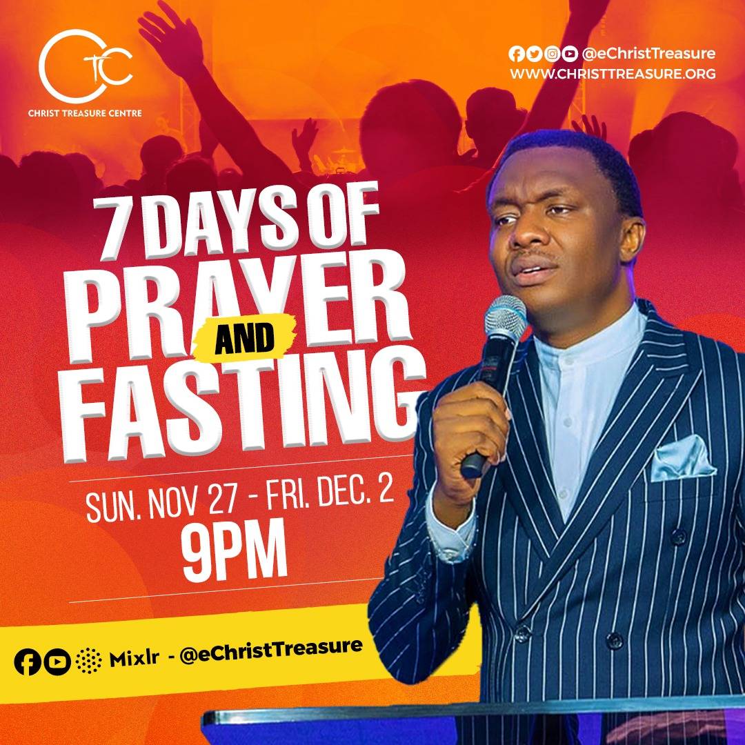 CTCHq1's tweet photo. Day 2...

When we fast and pray, we condition our minds to the things of the spirit by relaxing our minds and focusing on what matters.

Join us for prayers at 9 p.m. on YouTube, Facebook, and Mixlr @echristtreasure.

#CTC_online #Prayers #Fasting #7HoP https://t.co/EkArUjxMw6