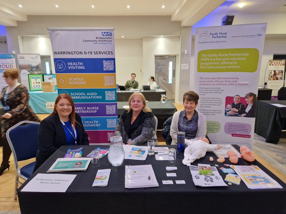 Warrington 0-19 service <a href="/WeAreBCHFT/">Bridgewater Community Healthcare NHS</a> are showcasing their amazing services at the ICB marketplace today at the Halliwell Jones Stadium #TeamBridgewater #FNP #childrensnursing