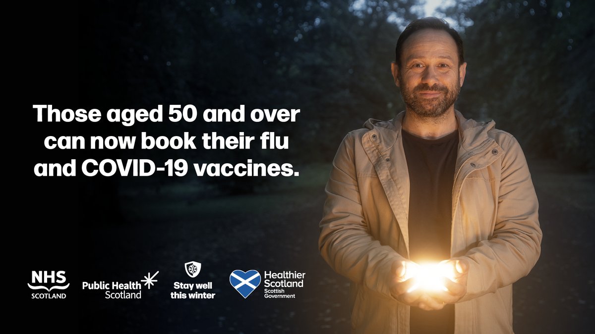 If you are aged 50 – 64 you can book your winter vaccines online at nhsinform.scot/winter-vaccines or by calling 0800 030 8013. Don’t let your protection fade 💉❤️ #WinterVaccines