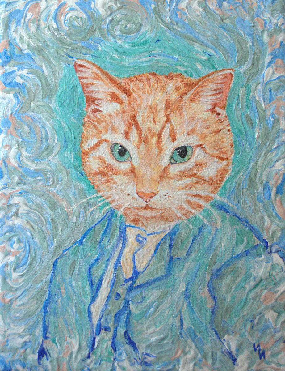 Lisittsa_Inna's tweet photo. Now my collection "A masterpiece of cat-portraiture" consists of 4 pieces. 
4 of my incredible cats.
Sometimes people ask me "Do you know them all by name?"
I will say more - I recognize each of them by their voice in the dark.

https://t.co/0IaPy8aVRK

#nft #tezos #trzosart https://t.co/5Wg3R8j1jS