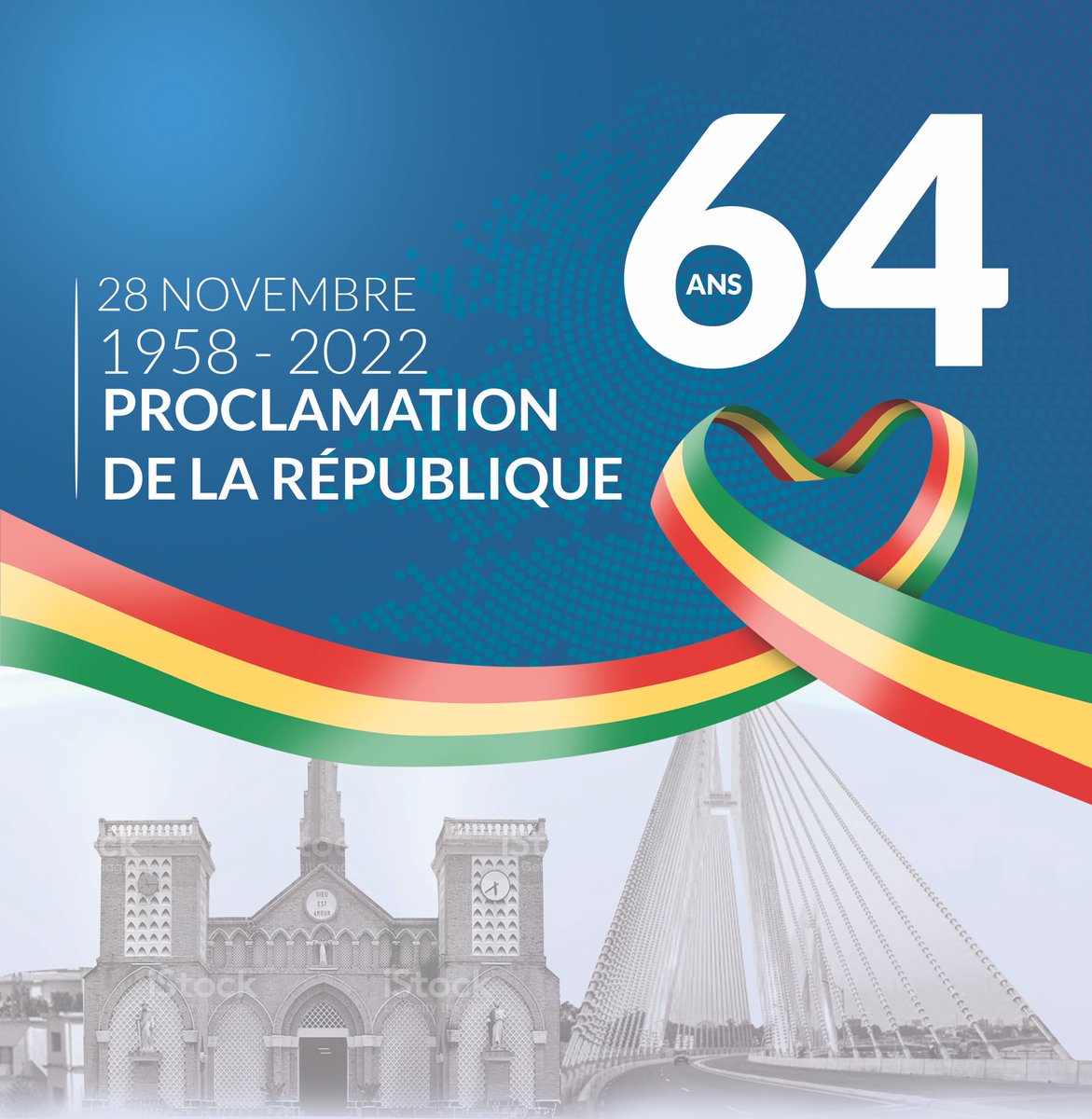 La cérémonie du 64ème anniversaire de la Proclamation de la République du Congo est retransmise en direct via la page Facebook fb.watch/h4cBYfKEmh/ et sur la chaîne YouTube youth.be/KqZ1zpXOUD8 de <a href="/Tele_Congo/">Télé Congo</a>.