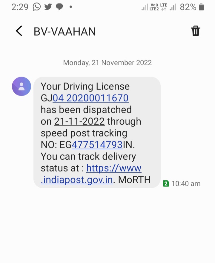 asifpatani's tweet photo. @IndiaPostOffice I have only one proof of my complain plz contact @BhavnagarRto for more detail https://t.co/i3DwmH1oi5