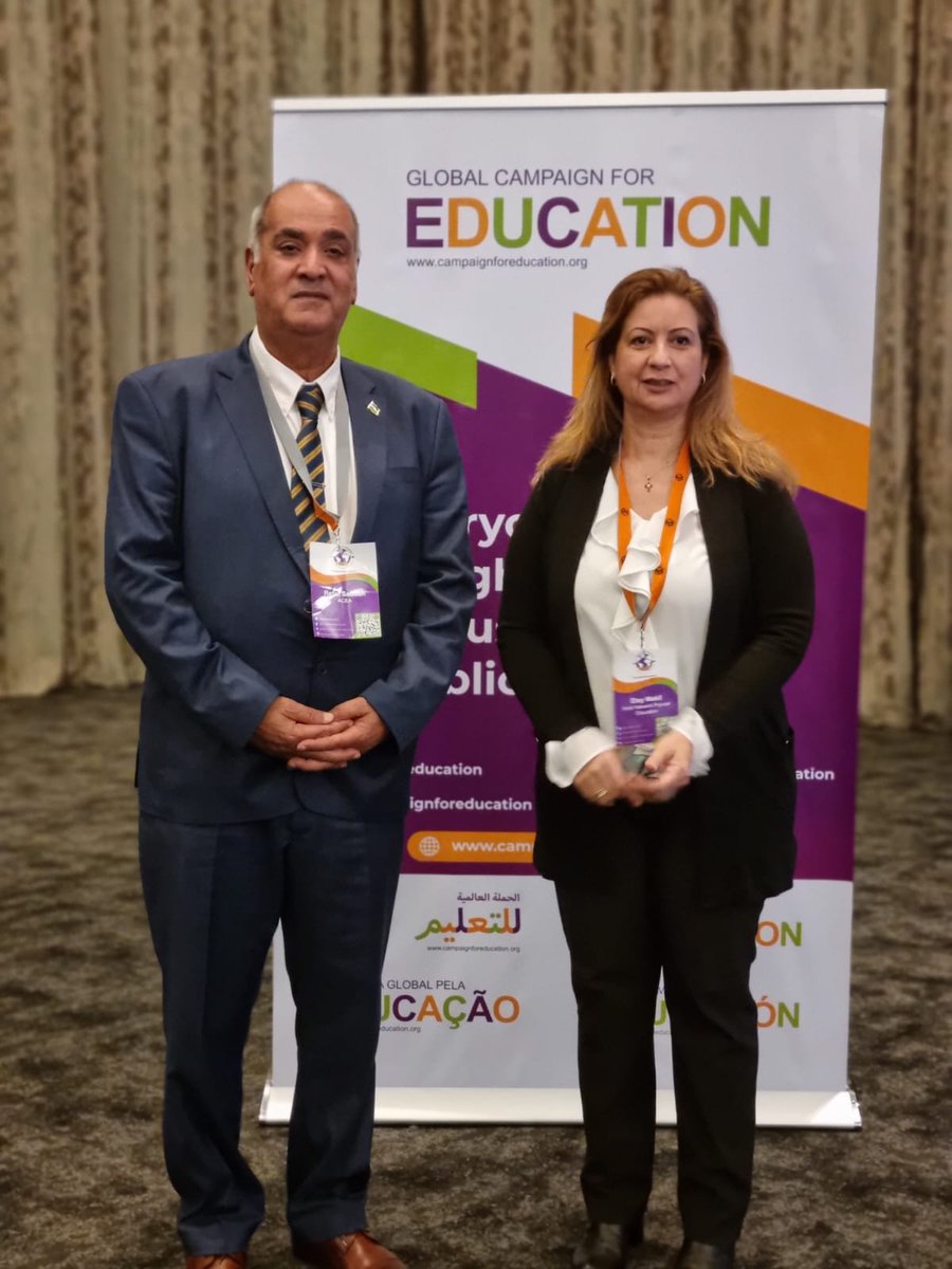 انتخاب رفعت صباح لرئاسة الحملة العالمية للتعليم للمرة الثانية بإجماع عالمي والسي وكيل عضو مجلس إدارة.#الحملة_العالمية_للتعليم_للجميع #الحملة_العربية_للتعليم_للجميع