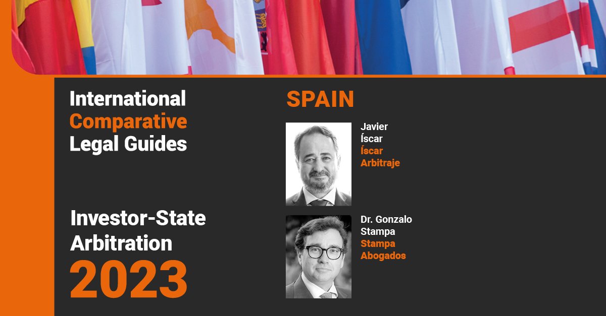 📰 Ya disponible la nueva edición de ICLG - Investor-State Arbitration 2023 (<a href="/GlobalLegalGrp/">Global Legal Group</a>), en la que nuestro socio director, <a href="/JavierIscar/">Javier Íscar de Hoyos</a>, y Gonzalo Stampa, socio fundador de Stampa Abogados, han colaborado con el capitulo español de la publicación.

➡bit.ly/3OEC3MI