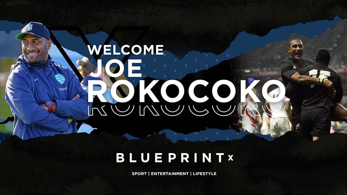 Welcome to Blueprintx to the All Black’s most capped winger, Joe Rokocoko. 

The now retired Fijian-born, New Zealand winger, the country’s second joint top try scorer of all time, joins our roster which will see us support with speaking engagements, media &amp; brand partnerships.